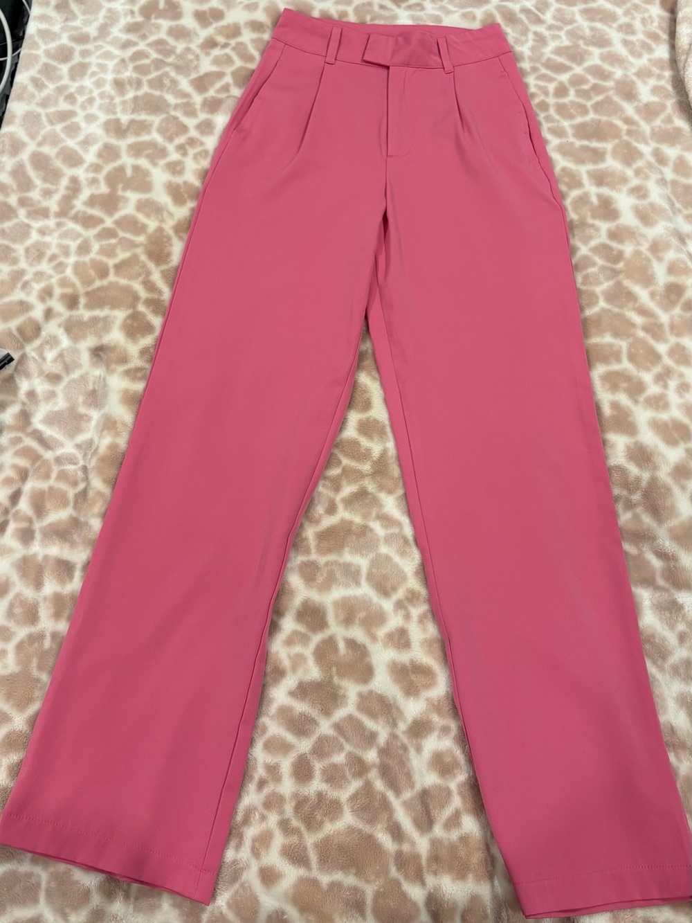 Forever 21 Rose Pink High-Waist Tailored Trousers